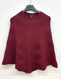 EMPORIO ARMANI ニットポンチョ ボルドー ウール混 イタリア製
