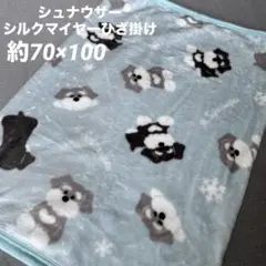 ★新品未使用品★シュナウザー　犬　シルクマイヤーブランケット　ブルー