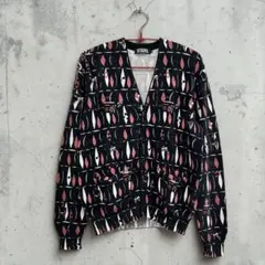 Hysteric Glamour 総柄 カーディガン 個性派 ドクロ風 Sのサムネイル
