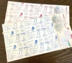 新品 シール　ステッカー　2枚セット ラベル　糊面プリント　ハンドメイド