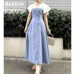 dazzlin ライトブルー シャツワンピース