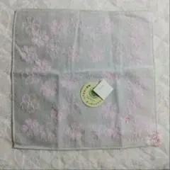 セリーヌ　　ハンカチタオル 　オーガニックコットン　桜