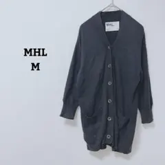 MHL　マーガレットハウエル　カーディガン　オフィカジ　Vネック　綿麻混　Mのサムネイル