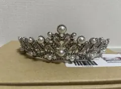 シルバー パール ティアラ 専用ボックス付き