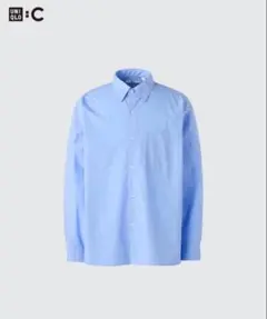 ユニクロC ブロードオーバーサイズシャツ ブルー 61 BLUE