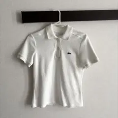 snidel LACOSTE ホワイト クロップドポロシャツ - メルカリ