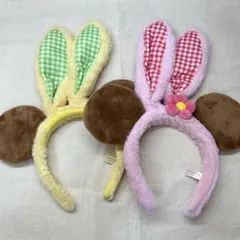 【レア美品】東京ディズニーリゾート イースター ウサギカチューシャ【2点セット】