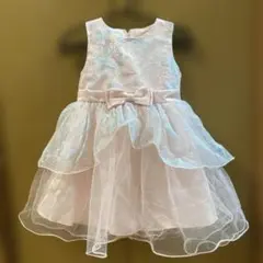 ピンク 花柄刺繍 ドレス 100cm~