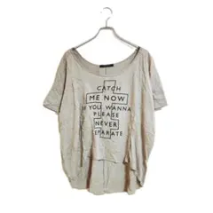 VENCE EXCHANGE Tシャツ M ベージュ ロゴ 英字 半袖 ゆったりのサムネイル