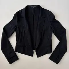 セオリー 麻混 テーラードジャケット 黒　2 春夏