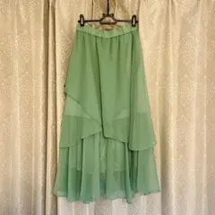 アースミュージック&エコロジー　ライトグリーンスカート　フリーサイズ