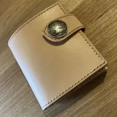 姫路レザー　ハンドメイド　二つ折財布