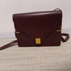 【希少】カルティエ ショルダーバッグ マストライン レザー ボルドー