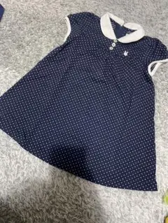 美品ミキハウス ドット柄 ワンピース 90