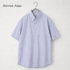 【美品】Steven Alan 半袖シャツ USA製 XS ストライプR1260のサムネイル