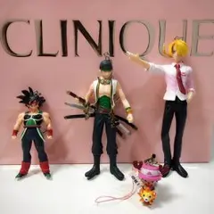 4点セット！ONE PIECEゾロ、サンジ、チョッパー、バーダックキーホルダー☆