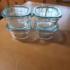 IWAKI耐熱ガラス保存容器 4個セット