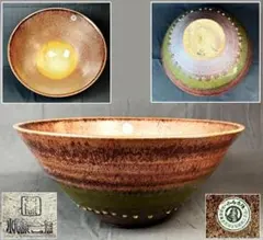 小石原焼 梶原藤徳作 特大鉢 口径約46cm 在銘 古美術 ウブ品WWTT424 小石原焼 梶原藤徳作 特大鉢 口径約46cm 在銘 古美術 ウブ品WWTT424