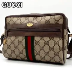 美品✨グッチ ショルダーバッグ GG スプリーム シェリーライン ブラウン