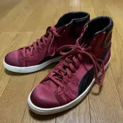 w*u様 プーマ　スニーカー　サテン生地　ワインレッド