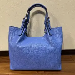 超美品　Pelle Borsa レザー トートバッグ 水色