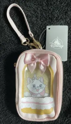 新品未使用 ディズニー マリー パスケース 推しポーチ アクスタケース クリア窓