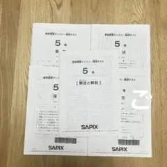 サピックス5年夏期講習マンスリー確認テスト原本❗️2023年 成績報告書