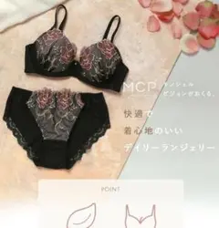 ブラジャー ショーツ セット 谷間キープ 軽い　E70Mのサムネイル