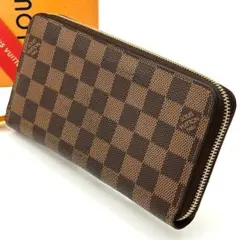 【極美品/新型】ルイヴィトン ダミエ エベヌ ジッピーウォレット 茶 長財布