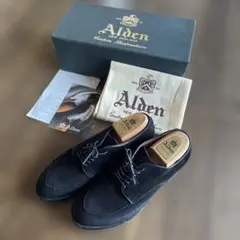 オールデン（Alden）Vチップ　ブラック　スエード　バーニーズ別注のサムネイル