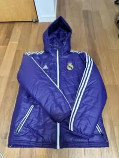 adidas アディダス レアル・マドリード ハーフベンチコート サイズXO