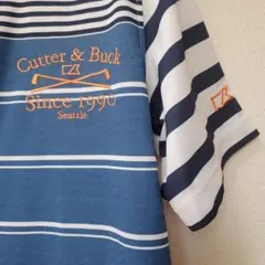 値下げ！Cutter & Buck ストライプポロシャツ M