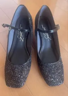 ルタロン　スクエアグリッターパンプス