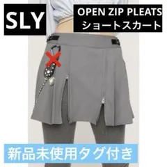 SLY OPEN ZIP PLEATS ショートスカート　0サイズのサムネイル