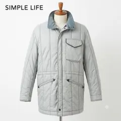 SIMPLE LIFE 中綿キルティングジャケット L グレージュのサムネイル