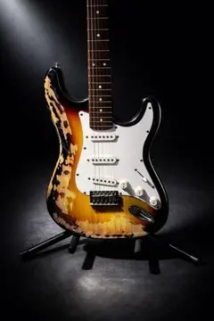 Selder ストラトタイプ グリーンバースト 弾きやすい - メルカリ