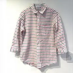 BROWNY ストライプシャツ　七分丈　Mサイズのサムネイル