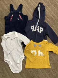 ネイビーコーデュロイオーバーオール　4点セット