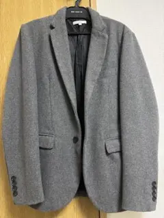 メンズ　ネイビージャケット　ウールライク