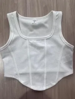 SHEIN ホワイト ノースリーブ タンクトップのサムネイル