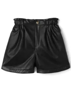 GRLレザーショートパンツ[at1385] ブラック Sサイズ