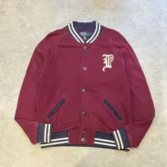 90s00s Ralph Lauren スウェットスタジャン バーガンディー Lのサムネイル