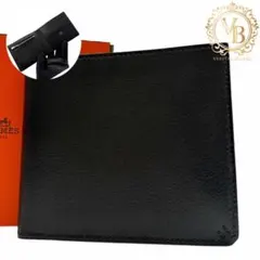 【未使用に近い】エルメス Hセリエ コンパクトウォレット 二つ折り財布 黒のサムネイル