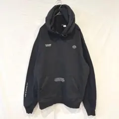 【H＆Ｍ】エイチアンドエム　ブラック パーカー 裏起毛 メンズ スウェット Ｍ