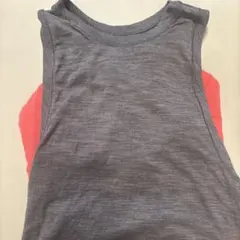 Lululemon グレー✖️蛍光オレンジ ブラカップ付きタンクトップ サイズ4