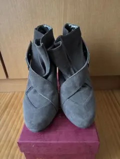 ディーゼル　ブラウン　スエード ブーティ ヒール約10cm