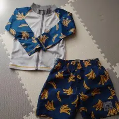 バナナ柄 ベビー水着 95cm 西松屋 ラッシュガード