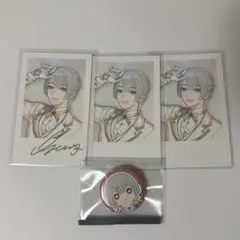 にじさんじ 弦月藤士郎 6周年 チェキ風カード にじぬい缶バッジ