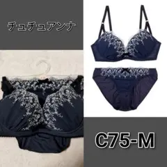 新品 ☆ チュチュアンナ C75 ドキッとbra ローズチェック ブラ&ショーツのサムネイル