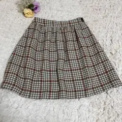 ロペピクニック　フレアスカート　ミニ　チェック柄　ツイード風